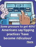 Americans may be reaching a tipping point with tipping screens. A recent survey found that 78% of consumers believe tipping practices ''have become ridiculous,'' while nearly three-quarters of people say they've noticed restaurants raising the suggested gratuity amounts displayed on digital payment screens. When faced with those prompts, 59% of those surveyed said they feel compelled to leave a tip, but many find the prompting offensive.